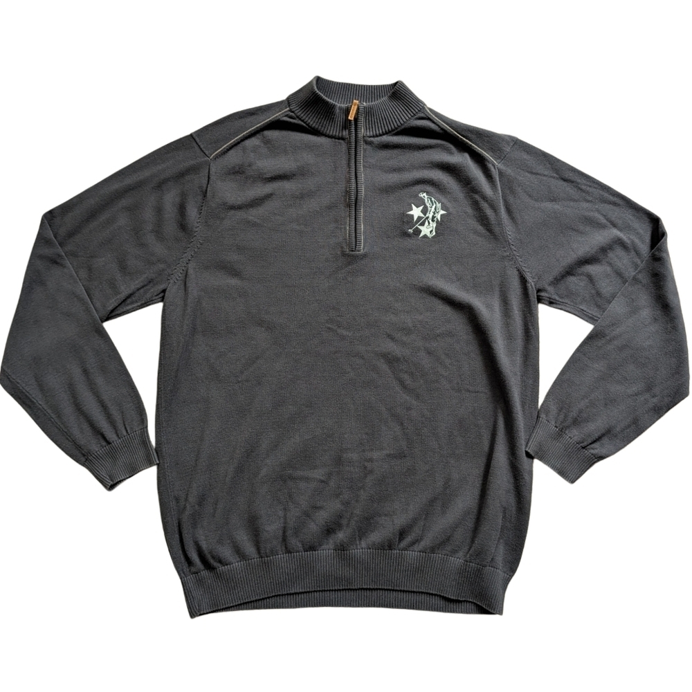 Devon & Jones Navy Blue Quarter Zip Sweater Size Large